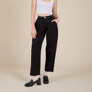 Big Bud Press Heavy Weight Trousers Black High Waisted Pants Size Large